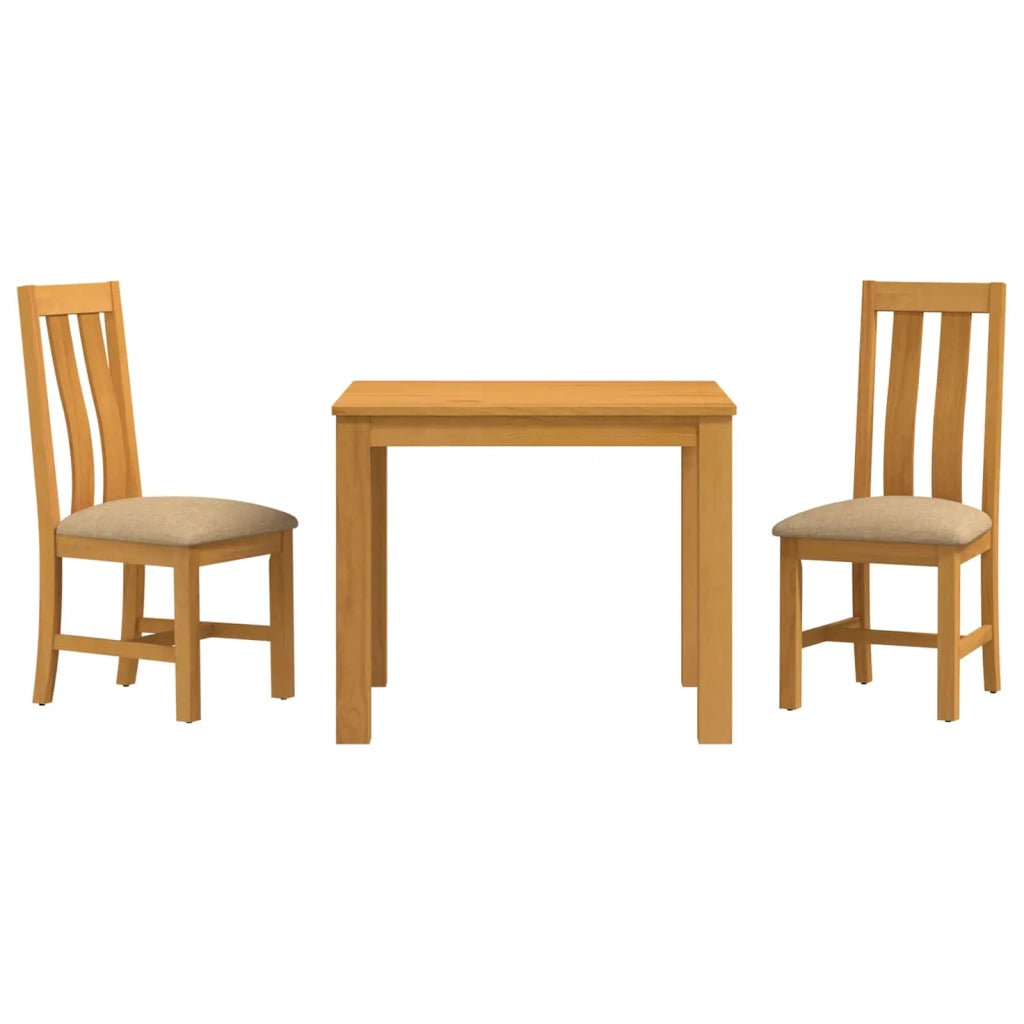 Set da pranzo 3 pz Beige Legno di Quercia Massello 3430318