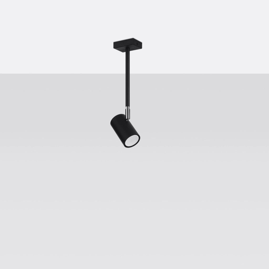 Spot soffitto nero orientabile 1xGU10 10W Bruneo Pure Lume
