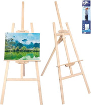Eseggio in legno massello - regolabile - ripiegabile - 150 cm - legno naturale