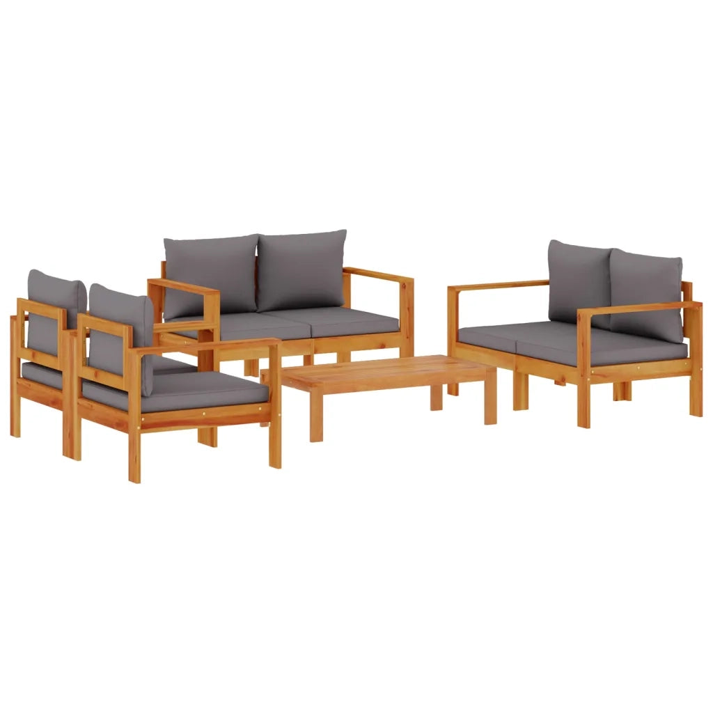 Set Divano da Giardino 5 pz con Cuscini Legno Massello Acacia 3214845