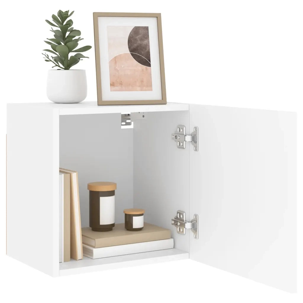 vidaXL Mobile TV a Parete Bianco 40,5x30x40 cm in Legno Multistrato