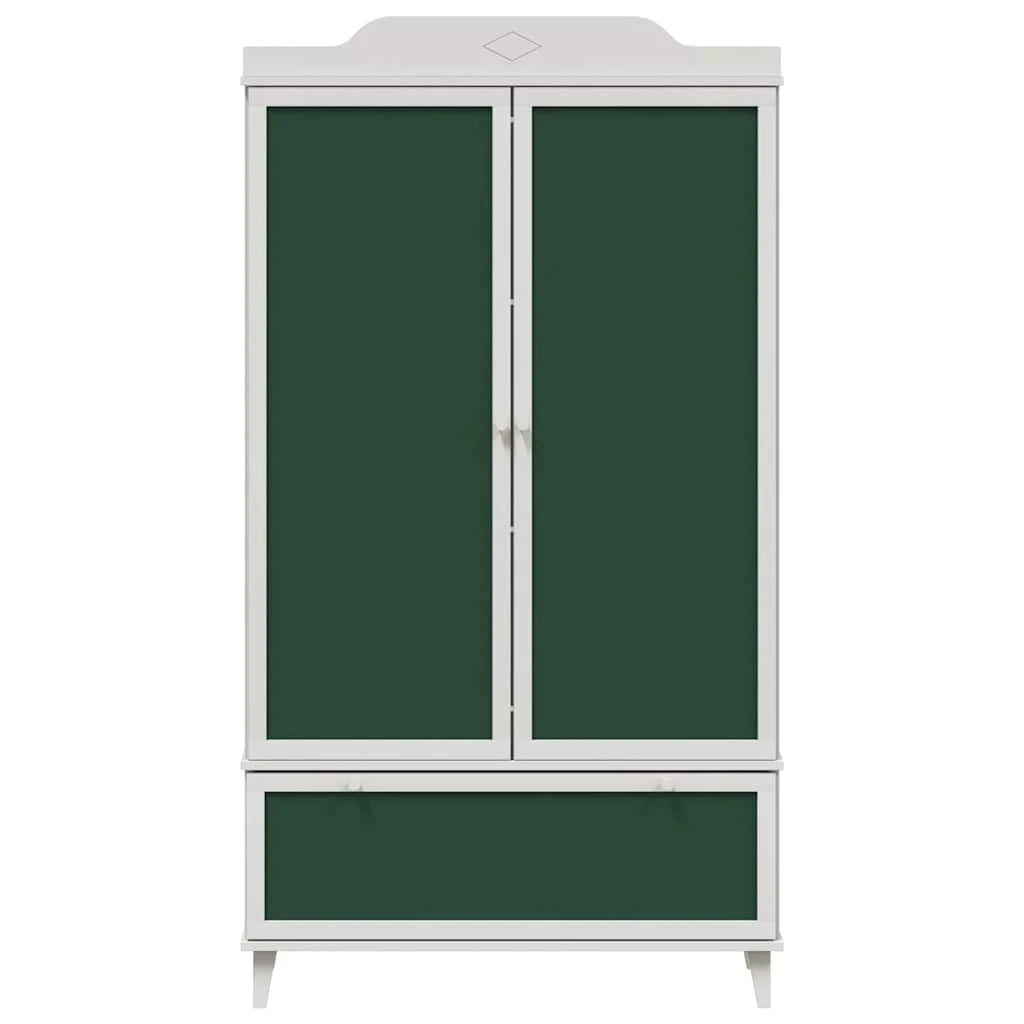 Armadio rettangolare con cassetto e anta lavagna per cameretta bambini 90 x 45 x 165 cm legno bianco 02_0058620