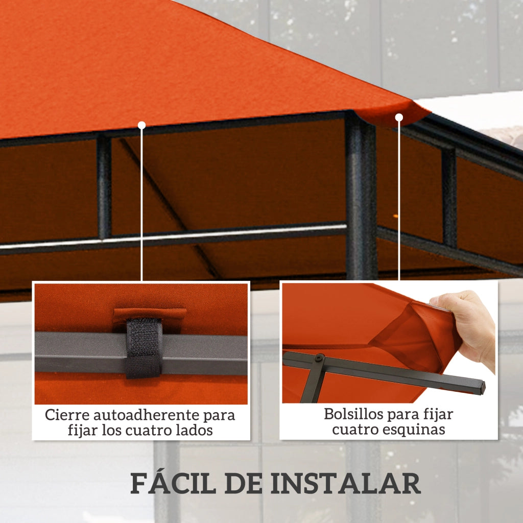 Copertura per Gazebo ¨C zephmum ¨C Arancione 300x300 cm