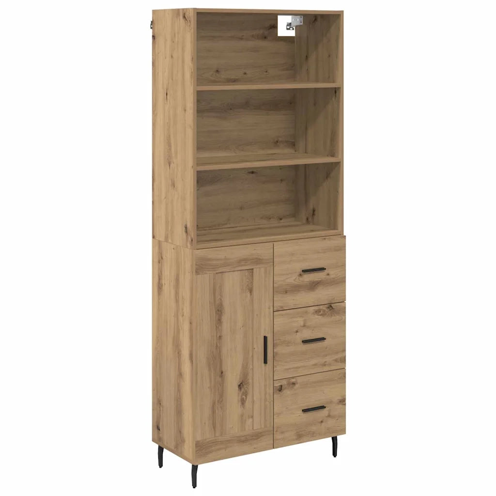 Credenza con cassetto Rovere artigianale 69,5 x 34 x 180 cm
