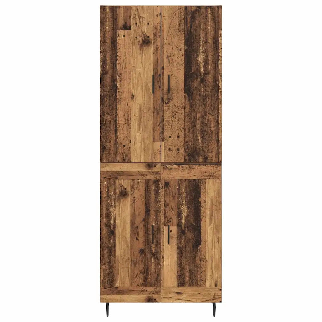Credenza 2 pcs Legno vecchio Legno Stratificato e Vetro 3415690