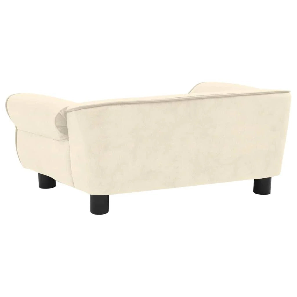Divano per cani 72 cm in peluche color crema 02_0000137