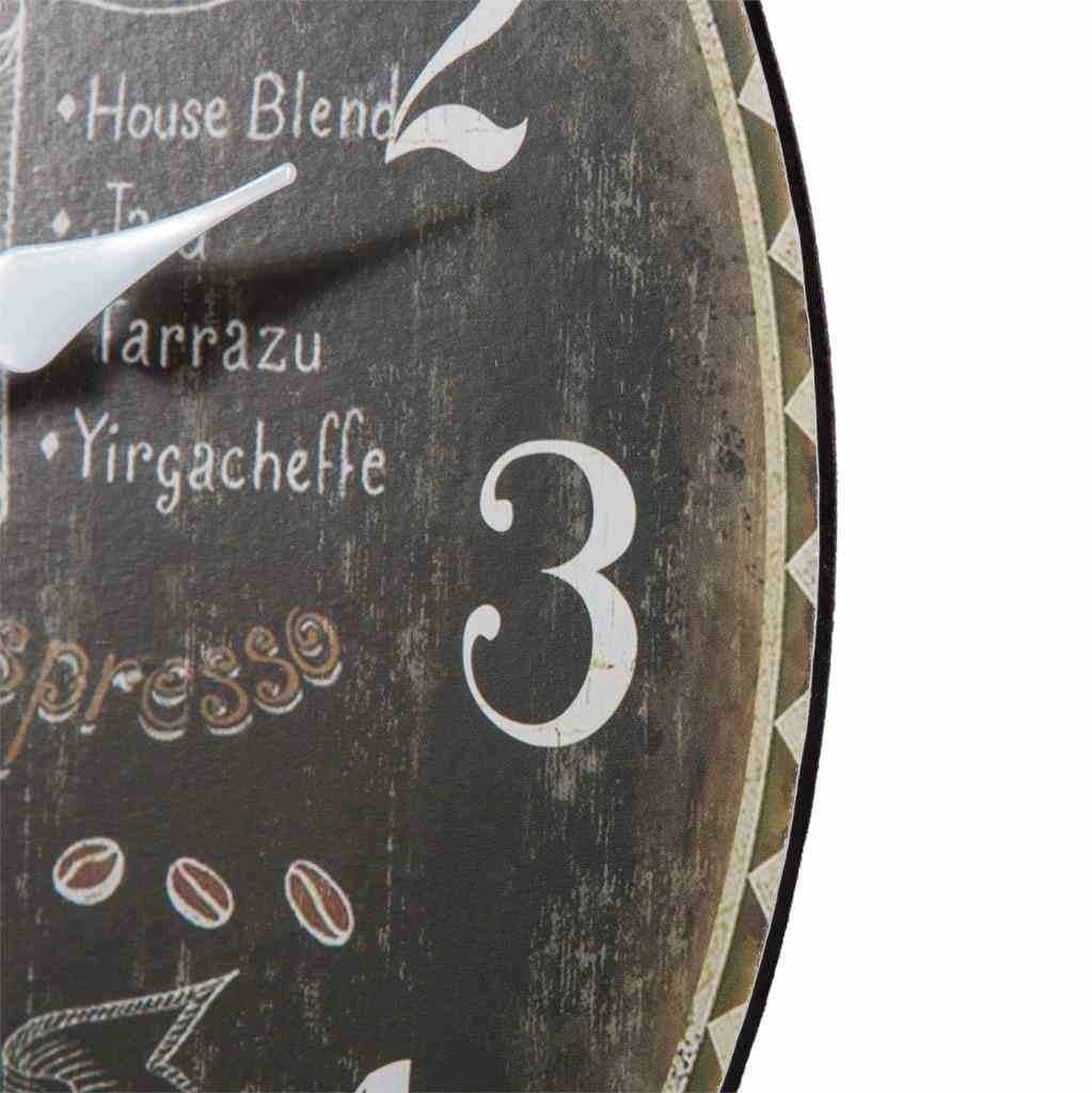 Orologio da parete in legno nero d34x2h