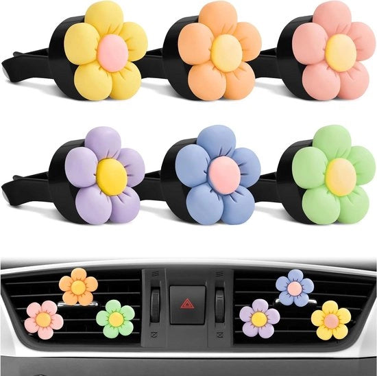 Decorazione dell'aria per auto per aromaterapia - Accessori per decorazione dell'aria per ragazze e donne - Set da 6 pezzi