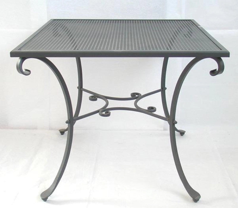 TAVOLO IN FERRO BATTUTO QUADRATO 90X90H76 TAVOLI ARREDO GIARDINO ESTERNO