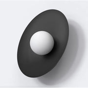 Lampada a parete Inspo in acciaio nero opaco e vetro