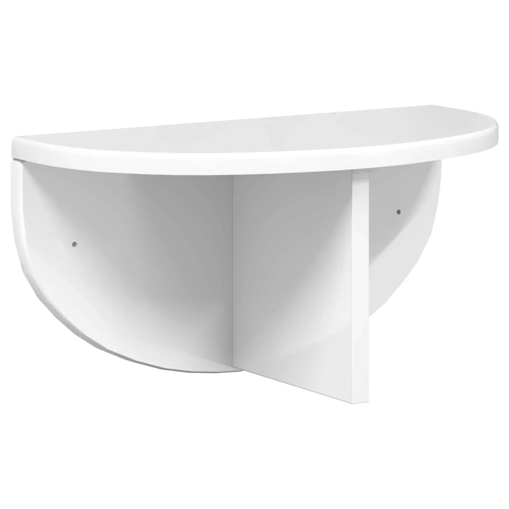 Scaffale da parete 2 pz Bianco Lucido 38 x 19 x 19 cm