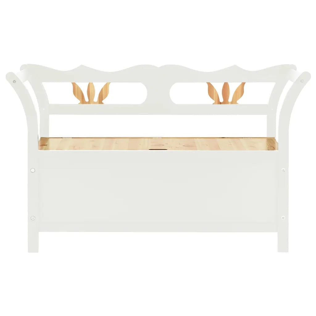 Panca Bianca 107x45x75,5 cm Legno Massello di Abetecod mxl 102993