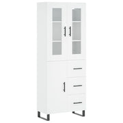 Buffet credenza cassettiera armadio mobile contenitore organizer cucina soggiorno salotto alto 69,5 x 34 x 180 cm legno ingegnerizzato bianco 02_0032630
