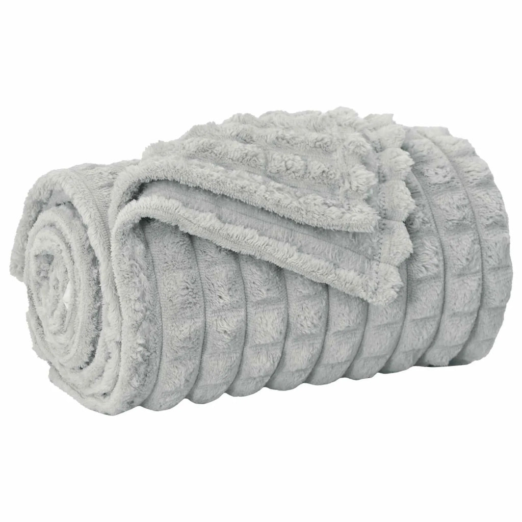 Coperte da Pile 6 pcs Grigio 150 x 130 cm Panno