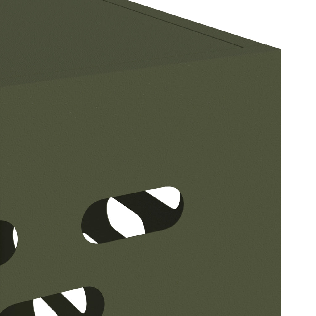 Copertura per condizionatore - Verde oliva, 110x50x105 cm, Acciaio