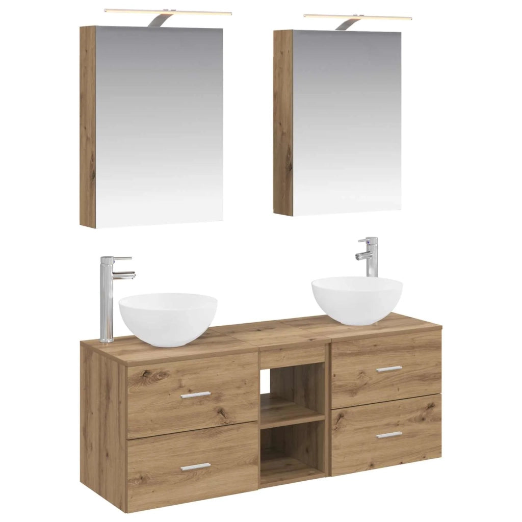 Set di mobili per il bagno 5 pcs Rovere Artigianale 3406718