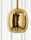 Vetro  1 luce attacco E27  Oro Specchiato Rain d.17,5cm rosone acquistabile separatamente