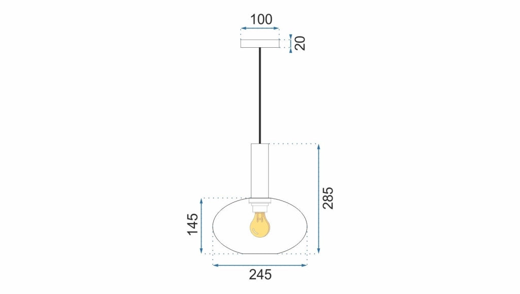 Lampada Da Soffitto Pensile Di Vetro Verde APP465-1CP