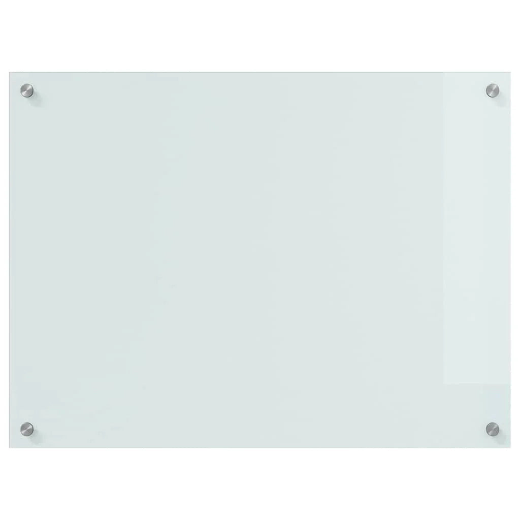 Set di 2 paraschizzi da cucina moderni e resistenti al calore 80 x 60 cm in vetro temperato bianco 02_0056287