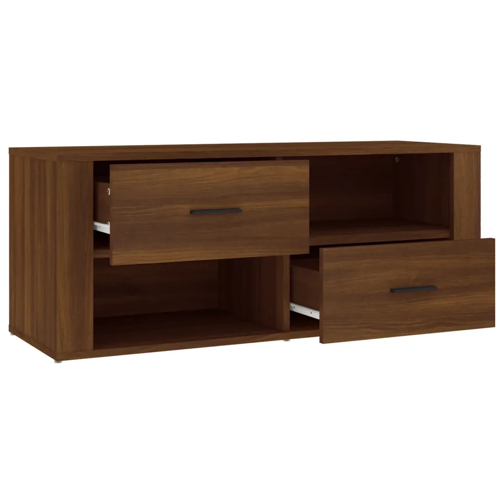 Mobile TV-Credenza per TV-Console TV Rovere Marrone 100x35x40 cm in Legno Multistrato 174869