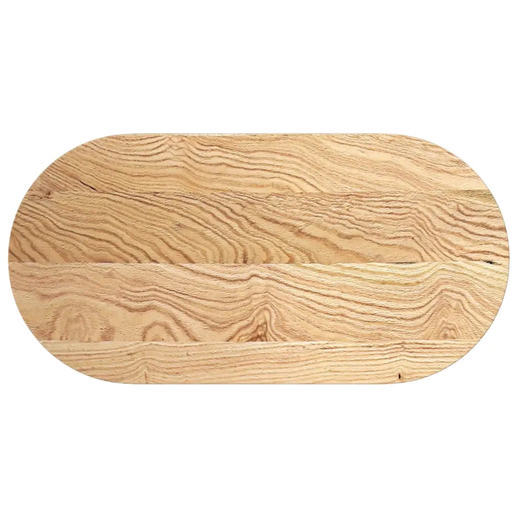 vidaXL Piano per Tavolo 100x50x4 cm in Rovere Massello Ovale