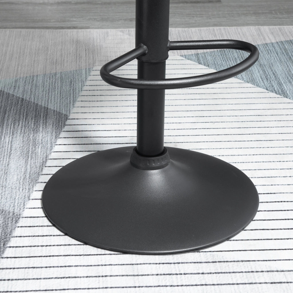 Sgabelli Alti con Schienale e Poggiapiedi ¨C Zephmum ¨C Verde Velluto Metallo 46x48x83-104 cm