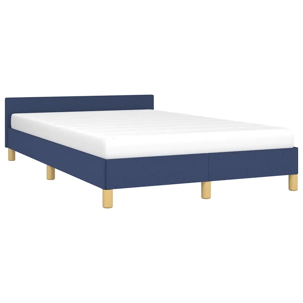 Giroletto con Testiera senza Materasso Blu 120x200 cm Tessuto 347405