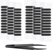Etichette per diffusione sonora per telefoni cellulari - Protezione pinze - Compatibile con Android - 60 pezzi - Etichette per diffusione sonora - Nero - Collegamento caricabatteria per smartphone - 30 pezzi corti & 30 pezzi lunghi