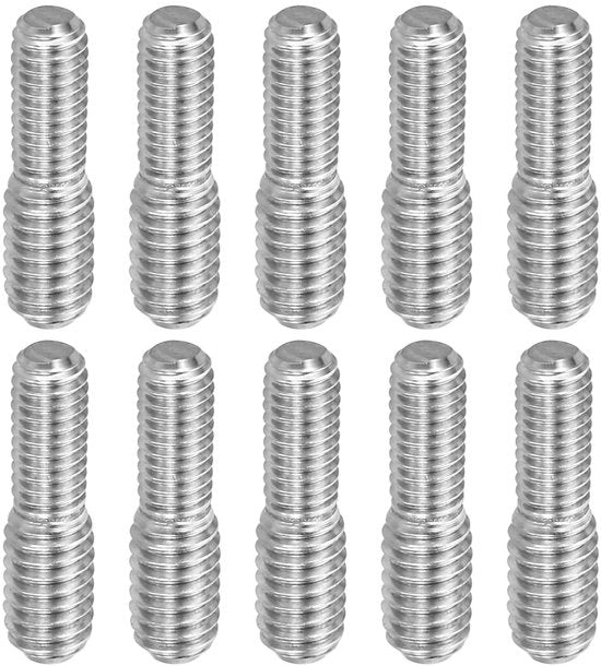 Set di viti a doppia testa in acciaio inossidabile 304 - 10 pezzi - Corrosione resistente - Per applicazioni industriali - Adattatore a vite
