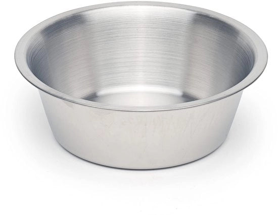 Bacetto per cani in acciaio inossidabile lucidato, contenitore cibo e acqua lavabile in forno a microonde, bacetto per cani (1x S / 0,9 l / 17,5 cm)