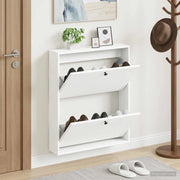 Mobiletto per Scarpe da Muro BREDA 71 x 17 x 86 cm Bianco 897515