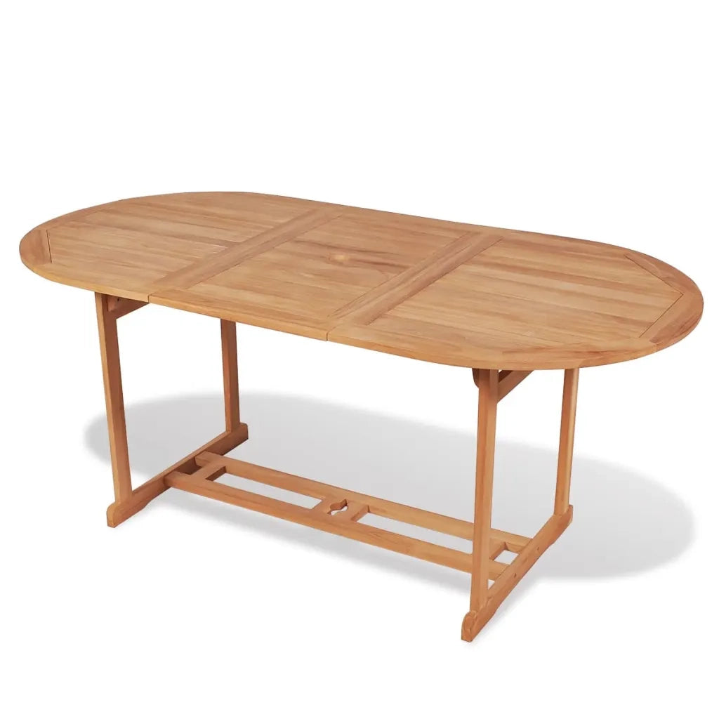 Set da Pranzo da Giardino 7pz Sedie Pieghevoli Massello di Teak 43032
