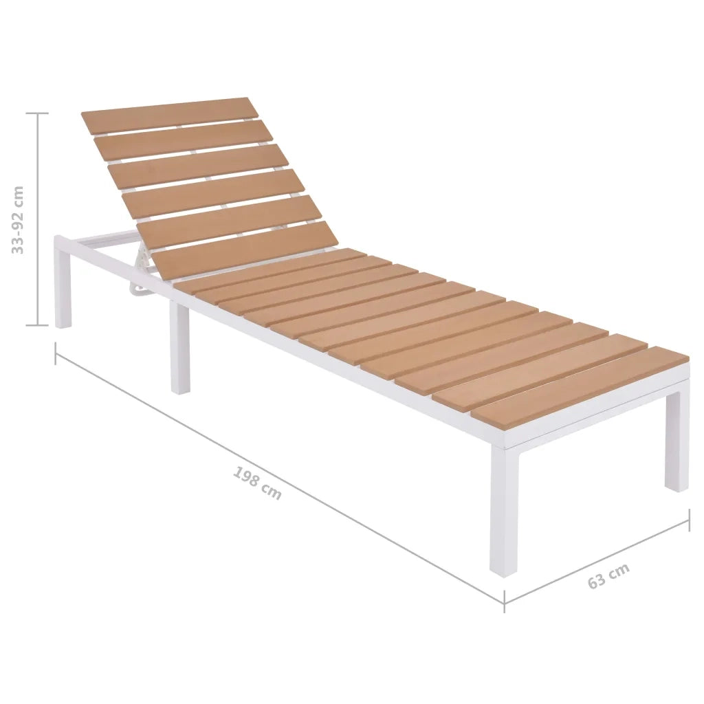 Set Divani da Giardino 5 pz con Cuscini in Alluminio e WPC cod mxl 36939