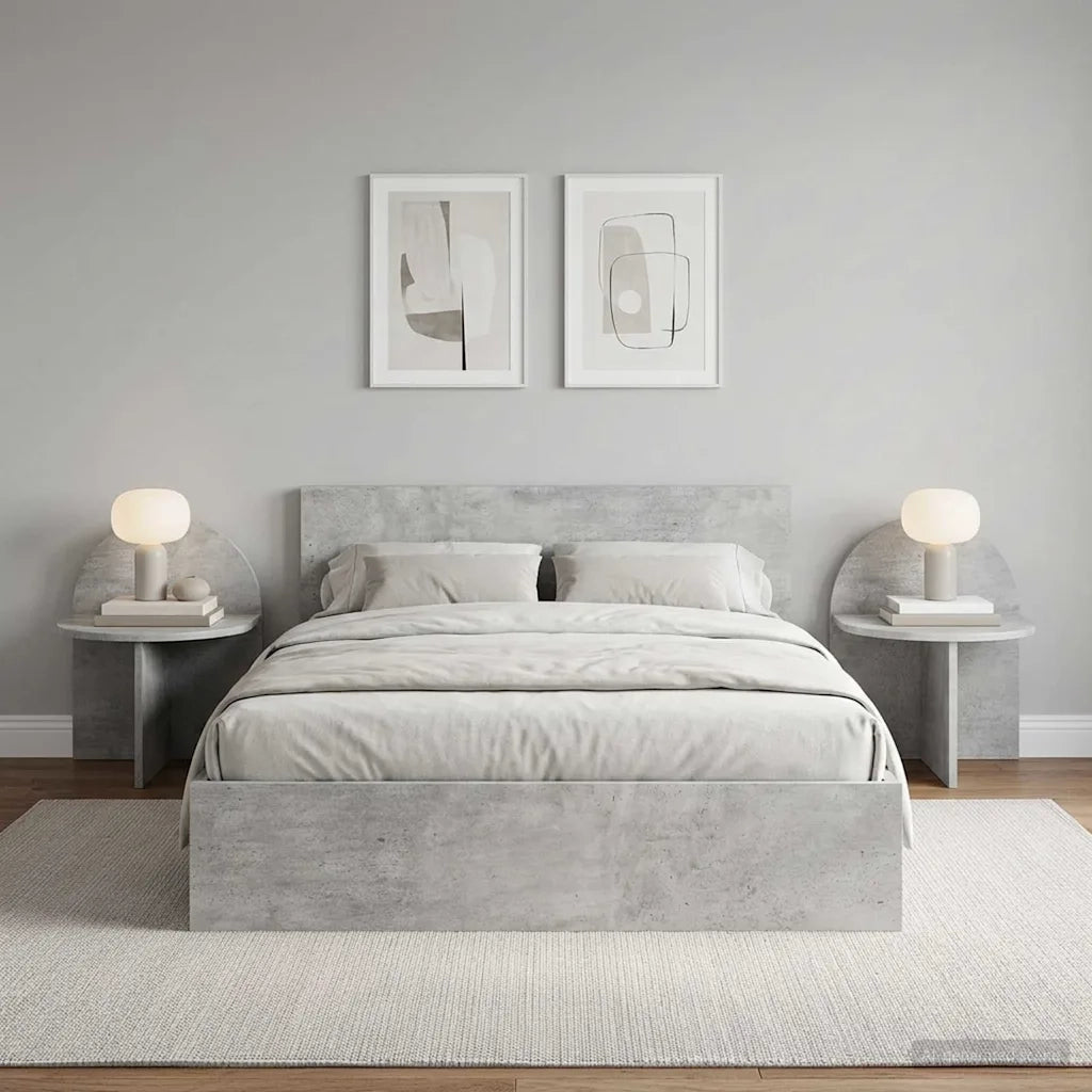 Comodino 2 pcs Grigio Cemento 40 x 35,5 x 45,5 cm 8001138