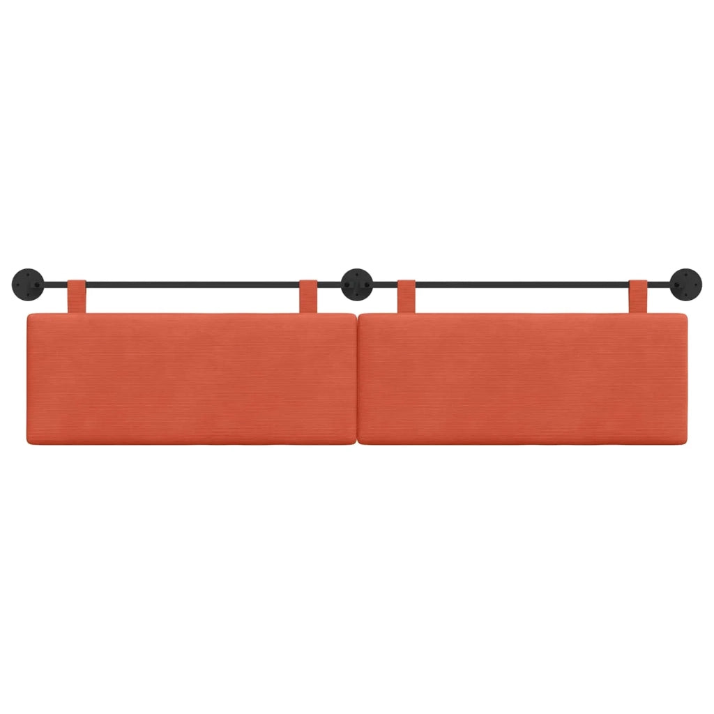 Testiera sospesa Rosso Arancio Tessuto in Cords