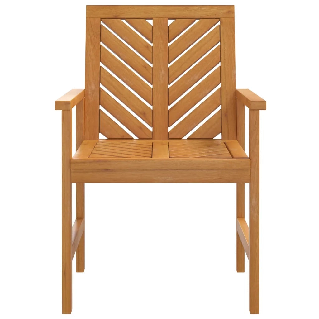 Sedie da Pranzo da Giardino 3pz Legno Massello di Acacia 362228