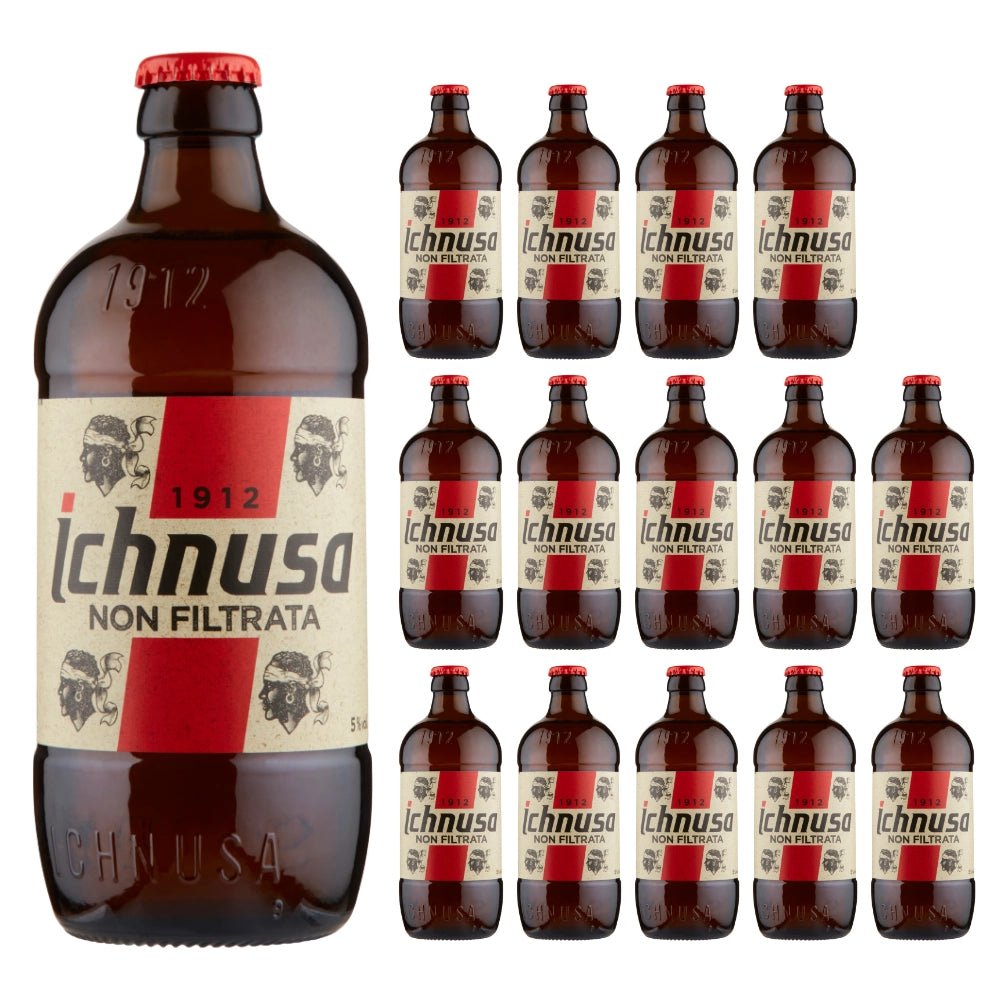 Ichnusa birra non filtrata 15 bottiglie da 50 cl