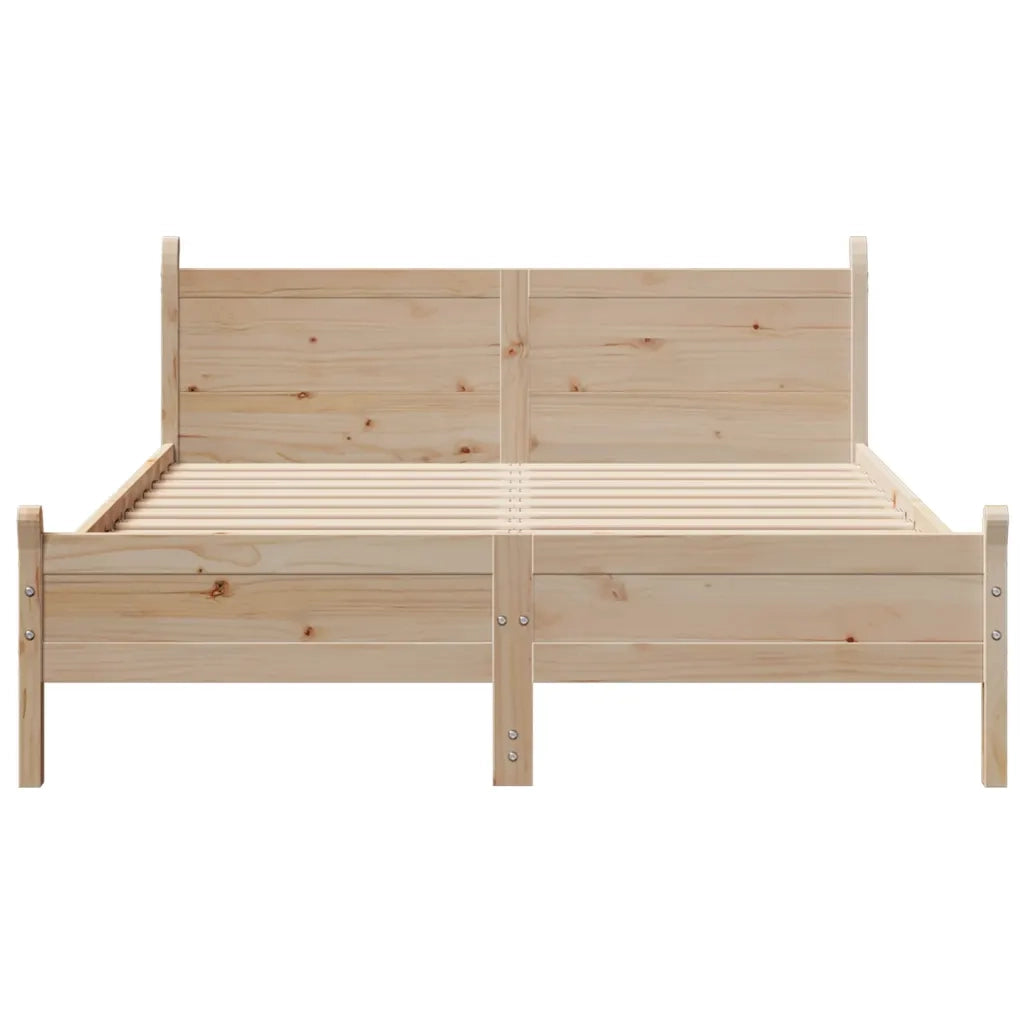 Letto senza Materasso 160x200 cm in Legno Massello di Pino 855585