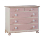 Como 5 cassetti in legno rosa e miele l.118 p.52 h.99 (2208) - Mobili 2G