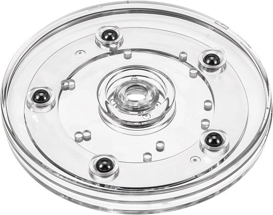 Piatto di Rotazione Acrilico Piccolo Piatto Girevole Mini Piatto di Rotazione per Cucina Organizzatore di Torta Supporto per Spezie Rotante per Cucina Girevole in Plastica con Piastrine di Rotolamento trasparente per 10 cm