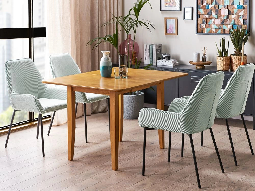 Tavolo da pranzo allungabile in legno chiaro 90/120 x 60 cm con cassetto