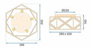 Lampada Da Soffitto 45cm App1239-c Złota
