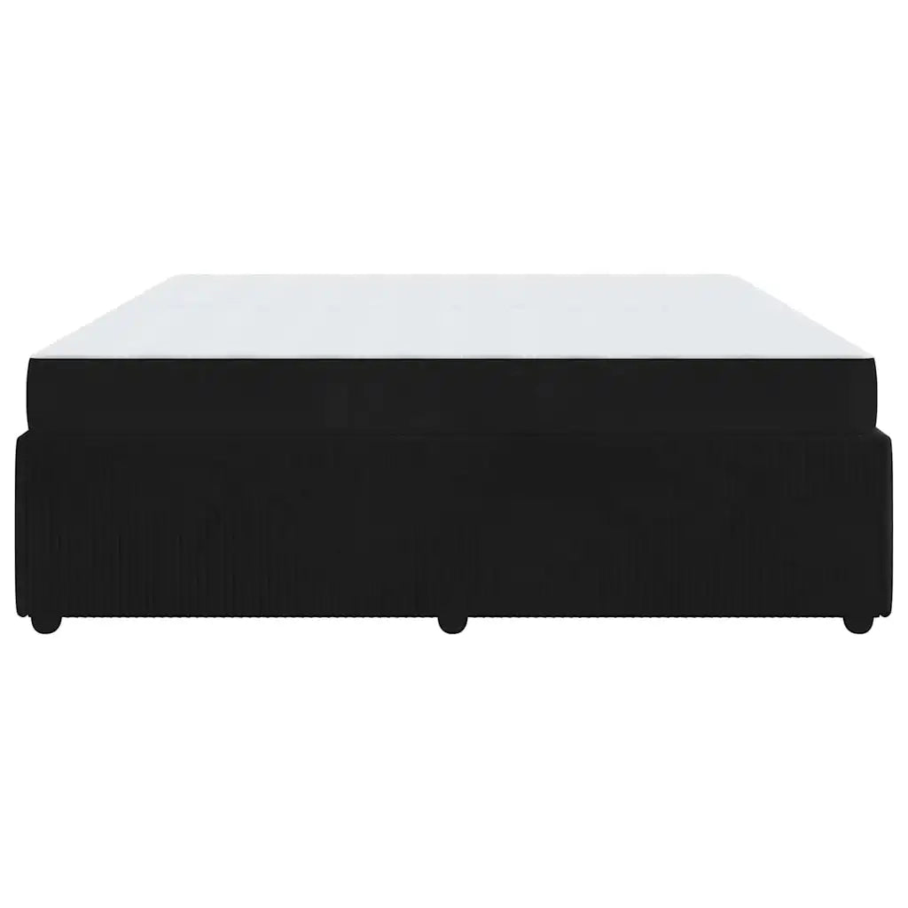 vidaXL Struttura letto con materasso Nero 200 x 200 cm Velluto