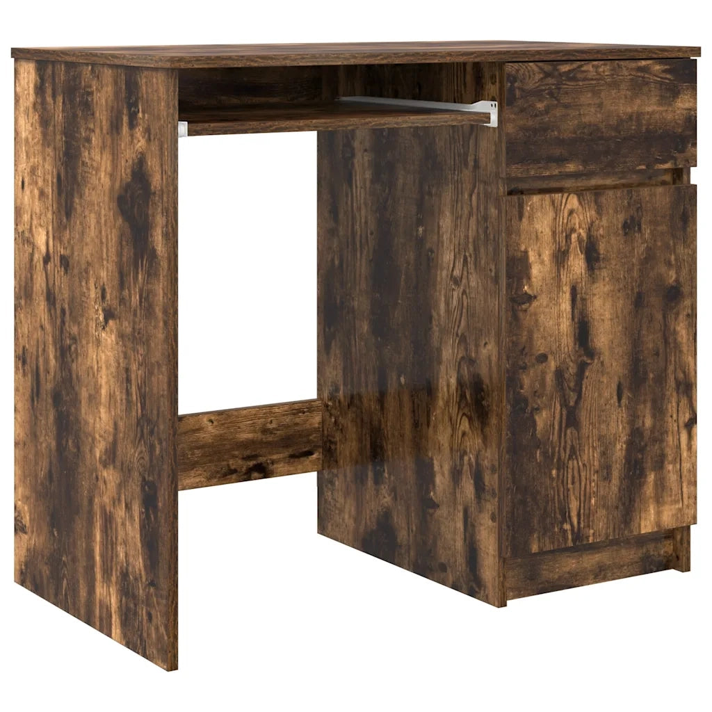 vidaXL Scrivania Rovere Fumo 86x49x76 cm in Legno Multistrato