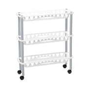 Carrello Portaverdure salvaspazio con ruote still 3 piani Bianco