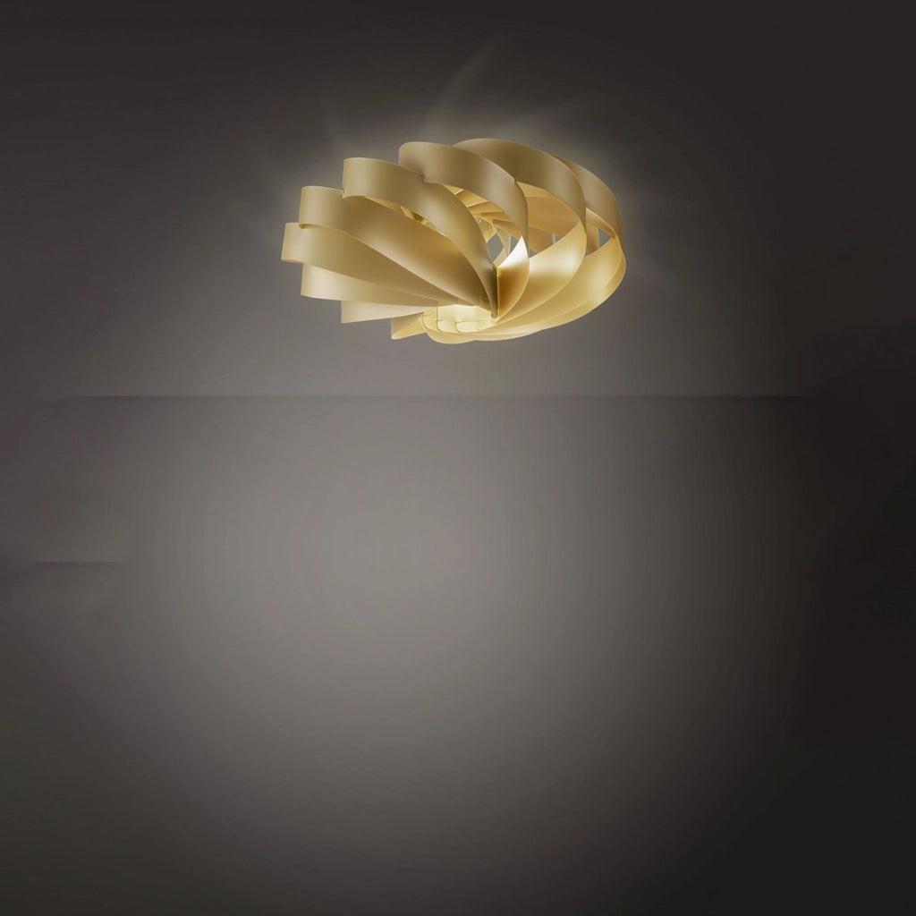 Plafoniera Moderna Flat Polilux ® New Gold 1 Luce E27 D60Cm