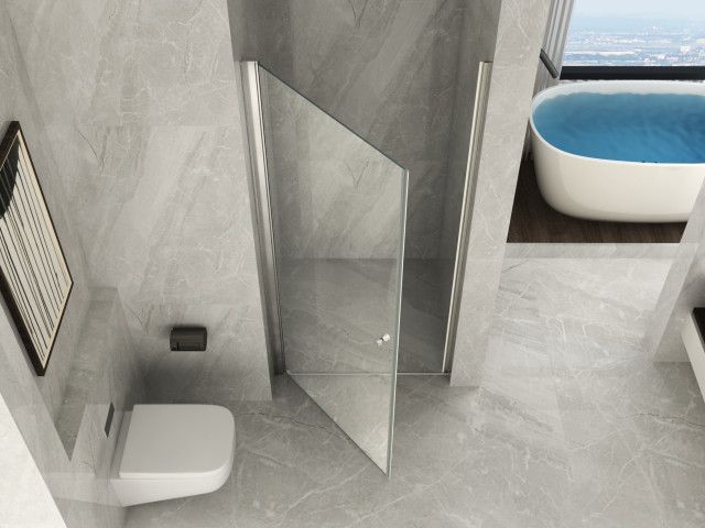 Porta Doccia apertura unico battente in Cristallo 8 MM - Misura: 70 xh 195 (AdattabilitÃ  68-70 cm) 