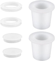 Set di supporti per parasole in silicone - 2 pezzi - stabilizzatore per tavolo - set di spazzole per diametri 5-6,35 cm - protezione esterna per patio e giardino - protezione contro graffi - set di supporti per parasole
