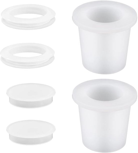 Set di supporti per parasole in silicone - 2 pezzi - stabilizzatore per tavolo - set di spazzole per diametri 5-6,35 cm - protezione esterna per patio e giardino - protezione contro graffi - set di supporti per parasole