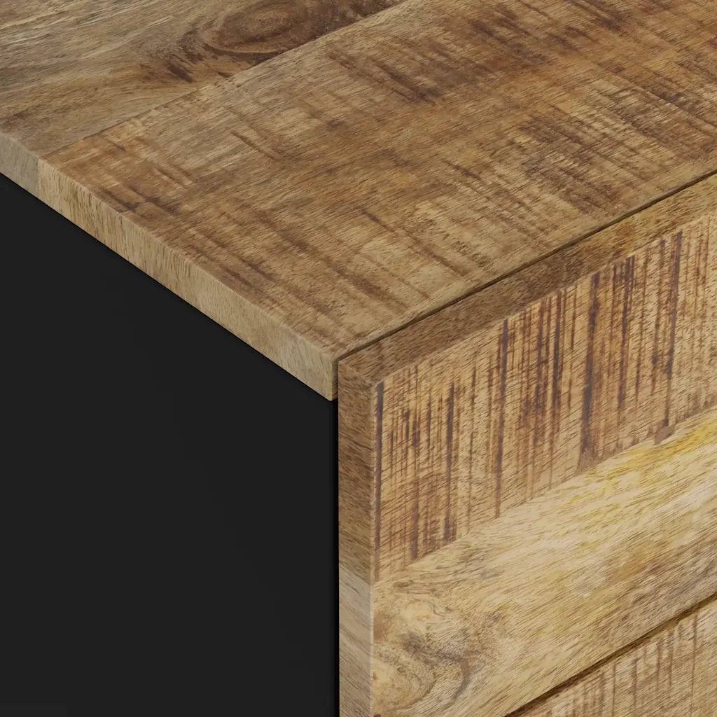 Comodino | Armadio da Notte | Mobiletto da notte 50x33x62cm Legno Massello di Mango e Legno Multistrato